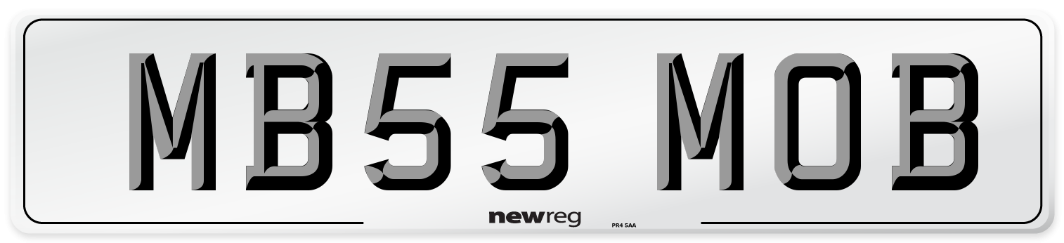 MB55 MOB Number Plate from New Reg